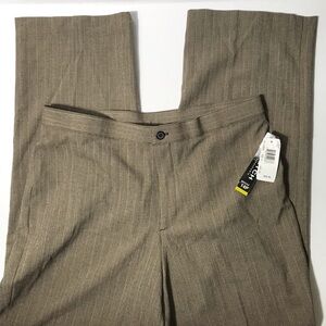 Briggs New York Olive Pinstripe Trousers